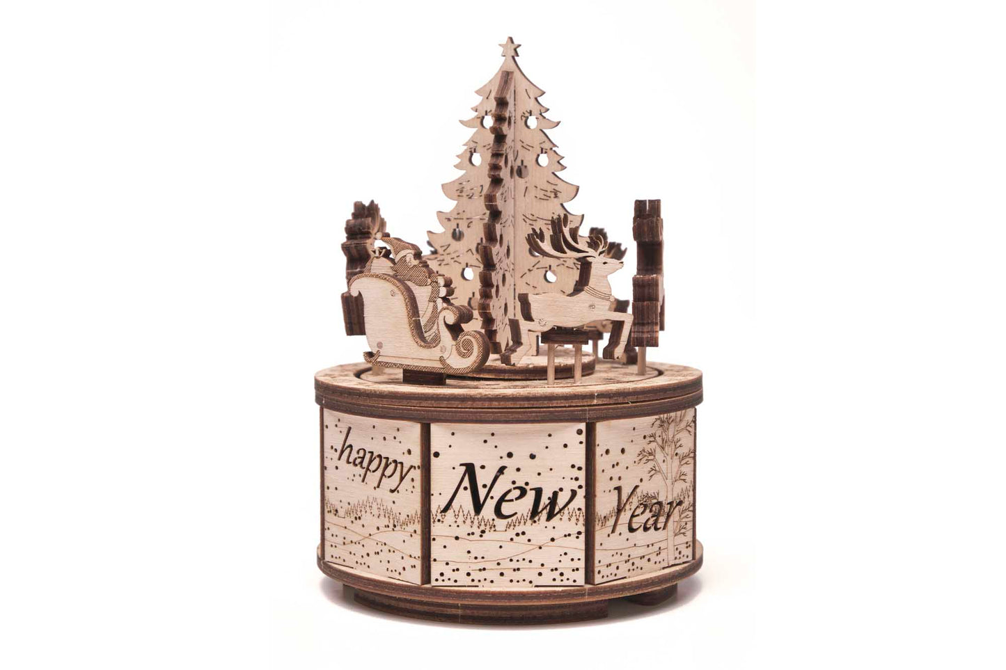 Carrusel de Navidad de Madera – WoodTrick