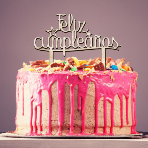Topper Cumpleaños en Madera