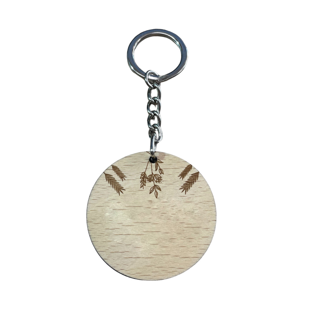 Llavero Redondo de Madera Personalizado