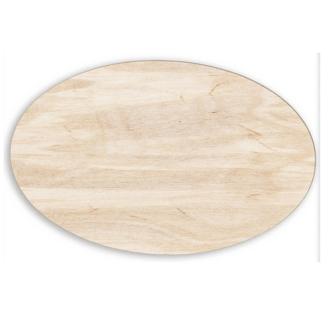 Imán en forma ovalada de puzle de madera, ideal para personalizar con grabado láser. Perfecto para grabar una frase para una persona especial, o como detalle de recuerdo de un evento