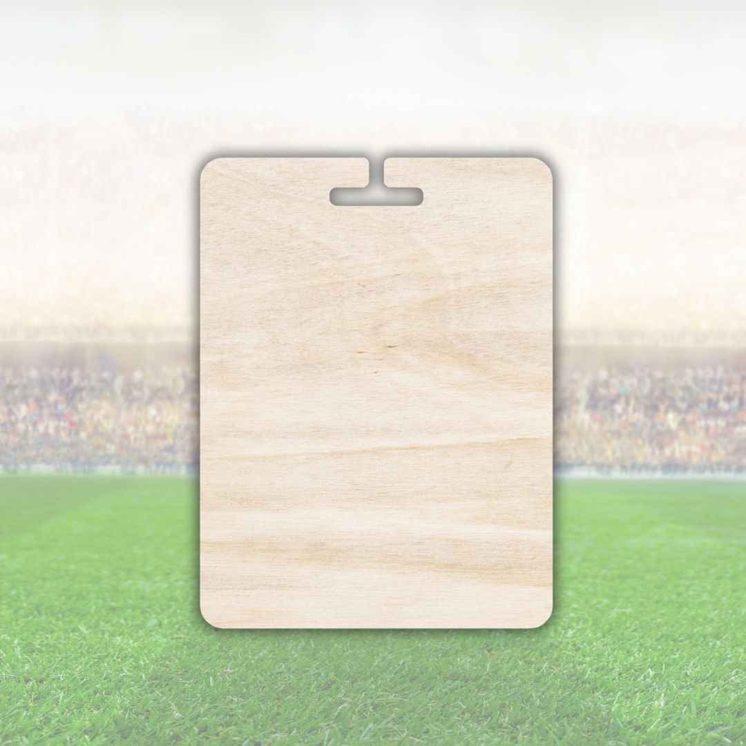 Medalla rectangular de madera de chopo natural personalizable con grabado a láser o impreso a todo color