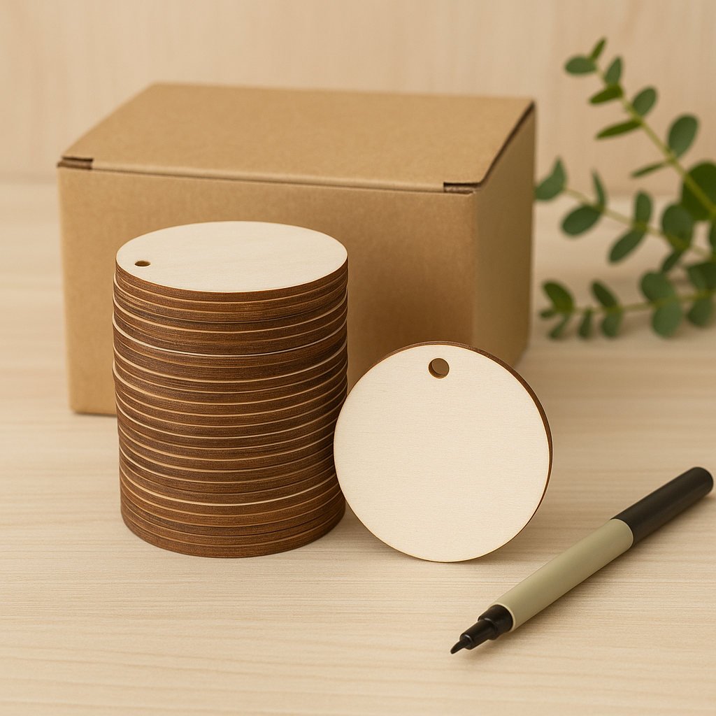 Lote 50 Círculos de Madera con Agujero – DIY