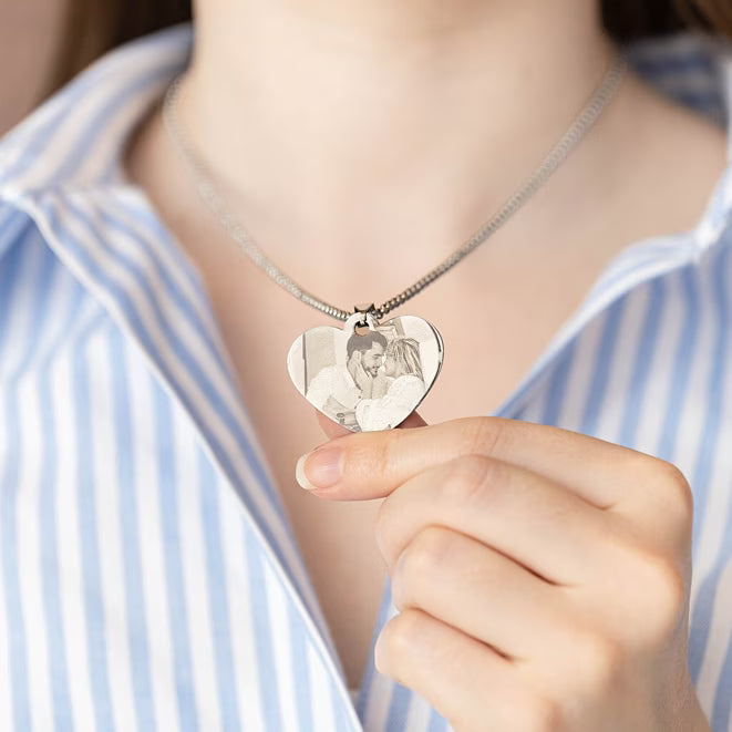 Collaret d'Acer Gravat a Làser Personalitzat