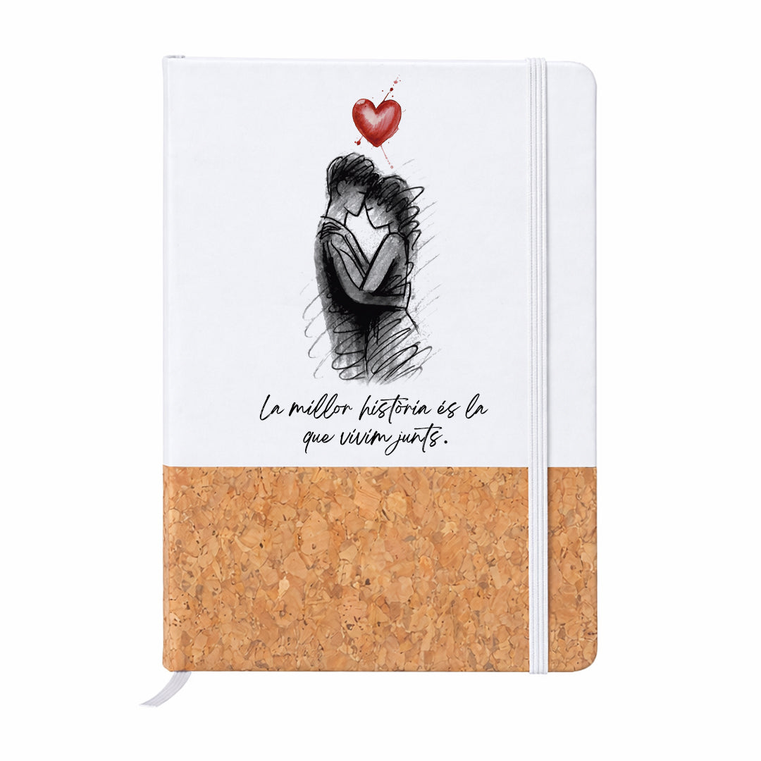 Llibreta Sant Jordi A5 de suro amb missatge