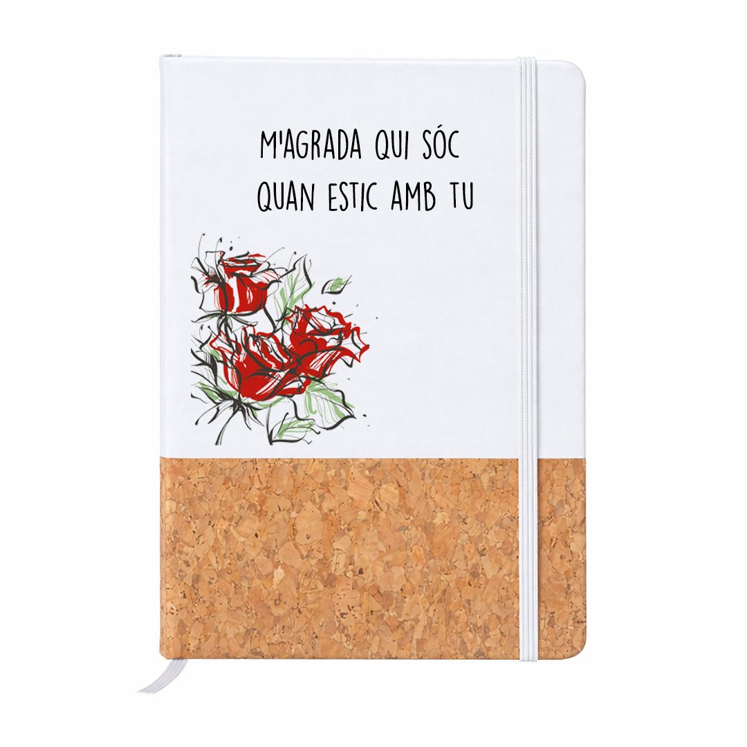 Llibreta Sant Jordi A5 de suro amb missatge