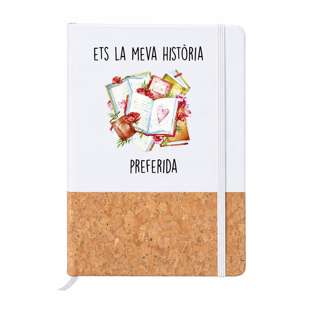 Llibreta Sant Jordi A5 de suro amb missatge