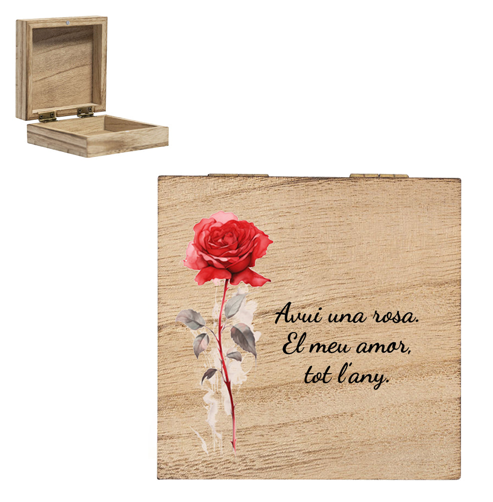Caja Sant Jordi “Pequeños tesoros” en madera