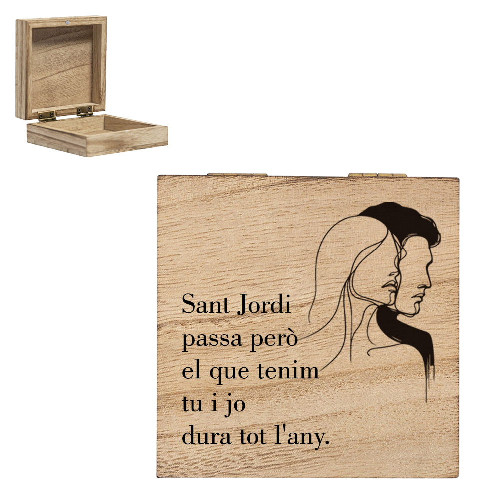 Caja Sant Jordi “Pequeños tesoros” en madera