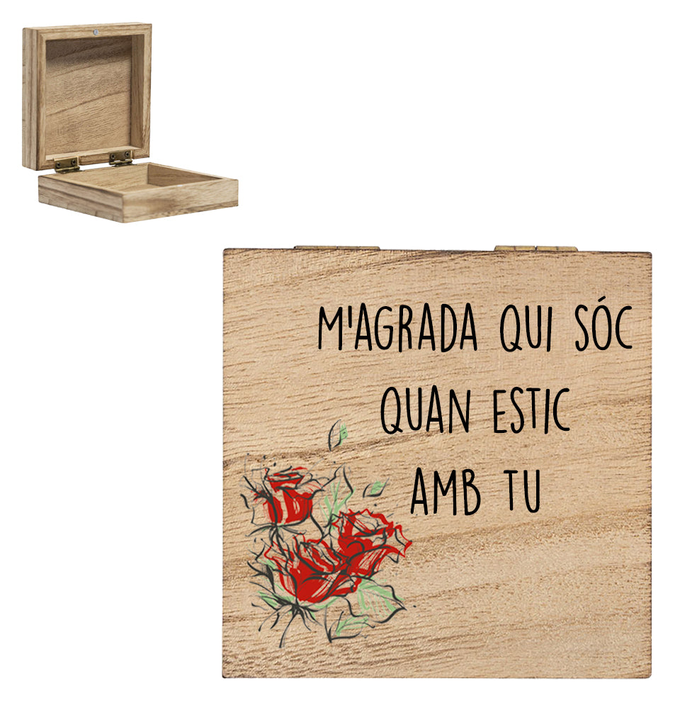 Caja Sant Jordi “Pequeños tesoros” en madera