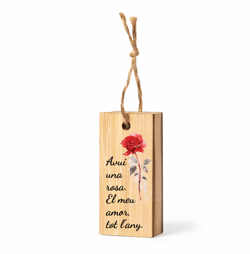 Bloc de notes adhesives de bambú Sant Jordi amb missatge