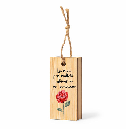 Bloc de notes adhesives de bambú Sant Jordi amb missatge