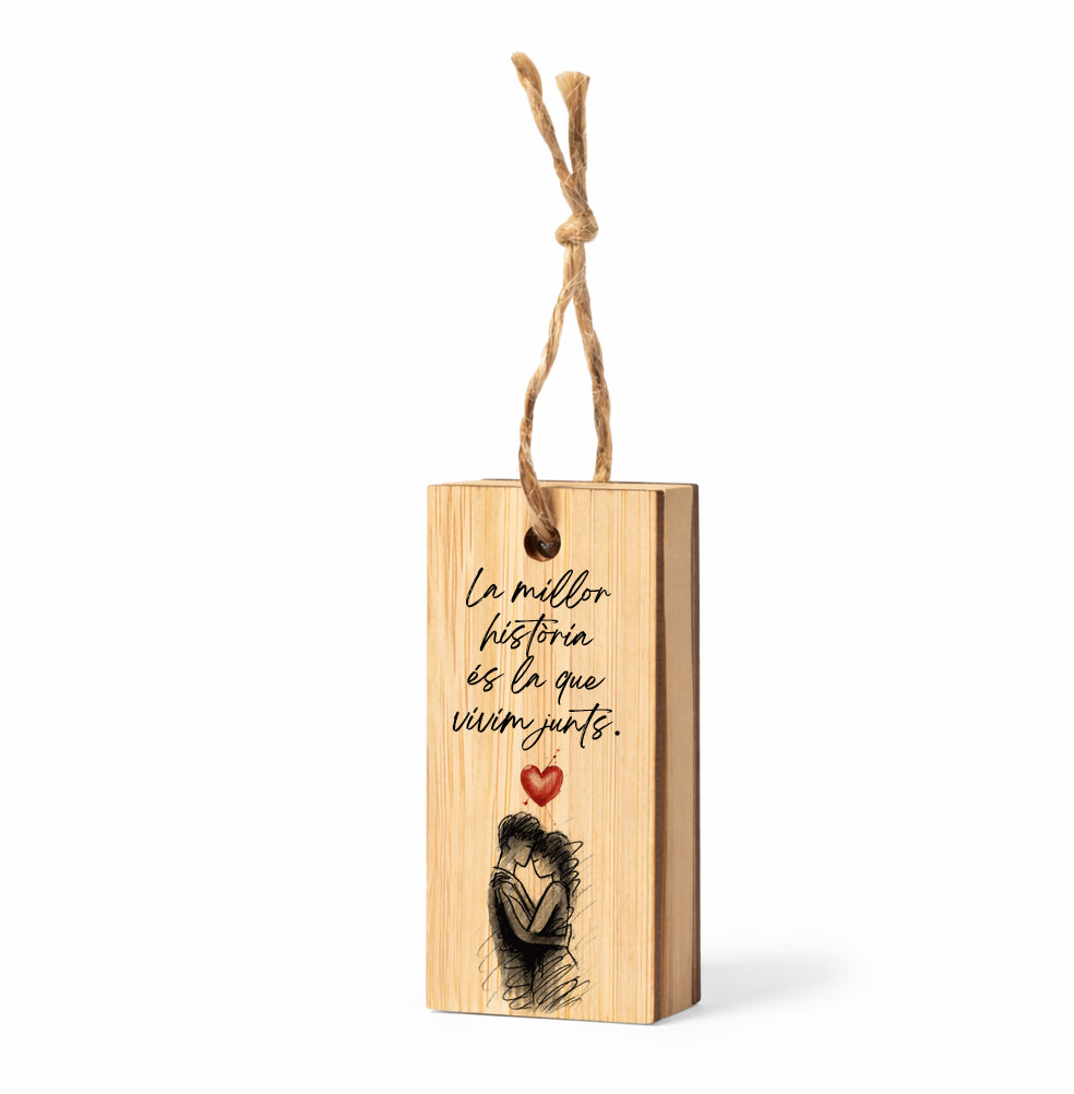 Bloc de notes adhesives de bambú Sant Jordi amb missatge