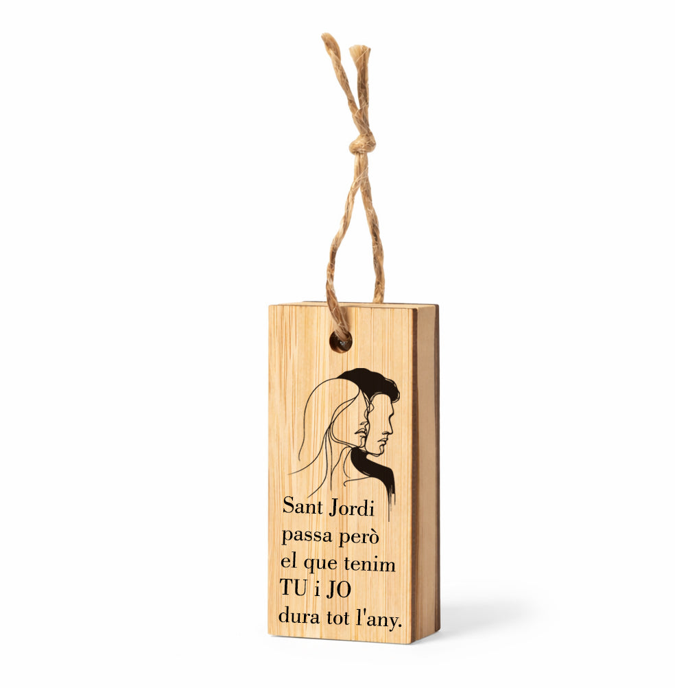 Bloc de notes adhesives de bambú Sant Jordi amb missatge