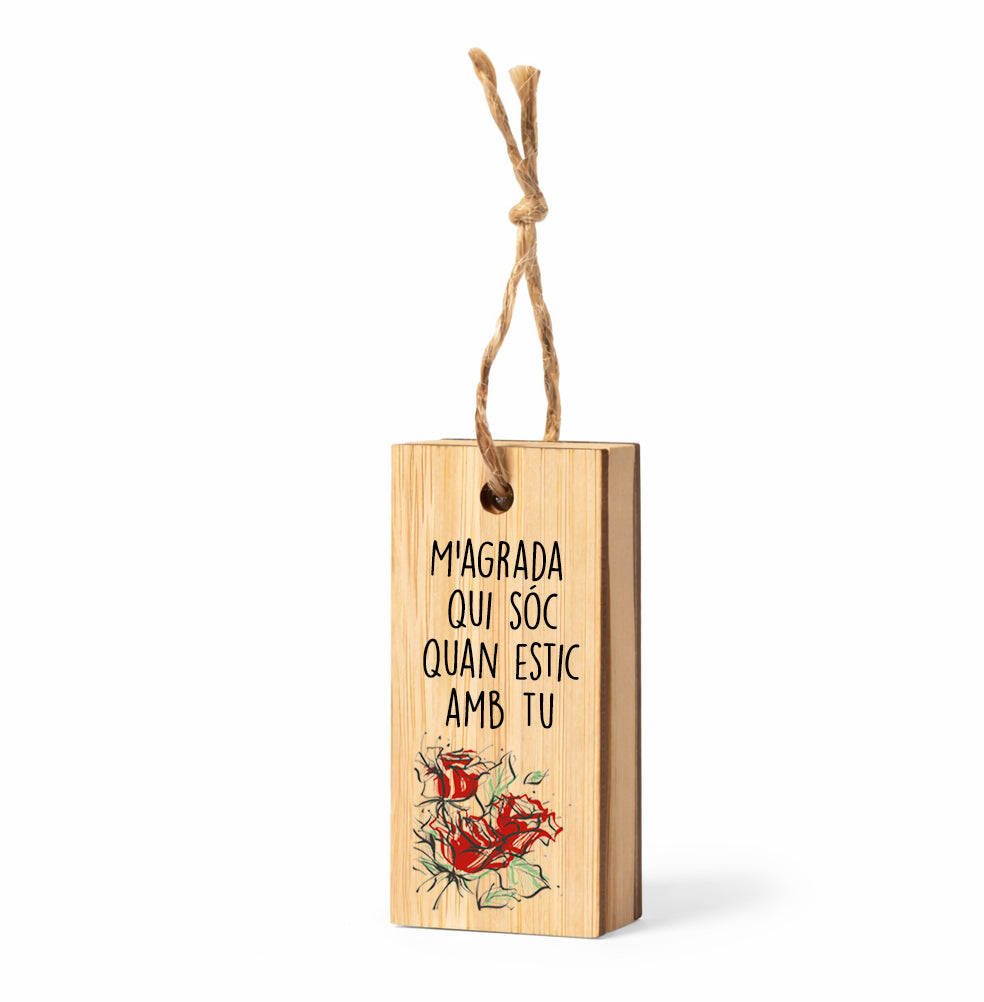 Bloc de notes adhesives de bambú Sant Jordi amb missatge