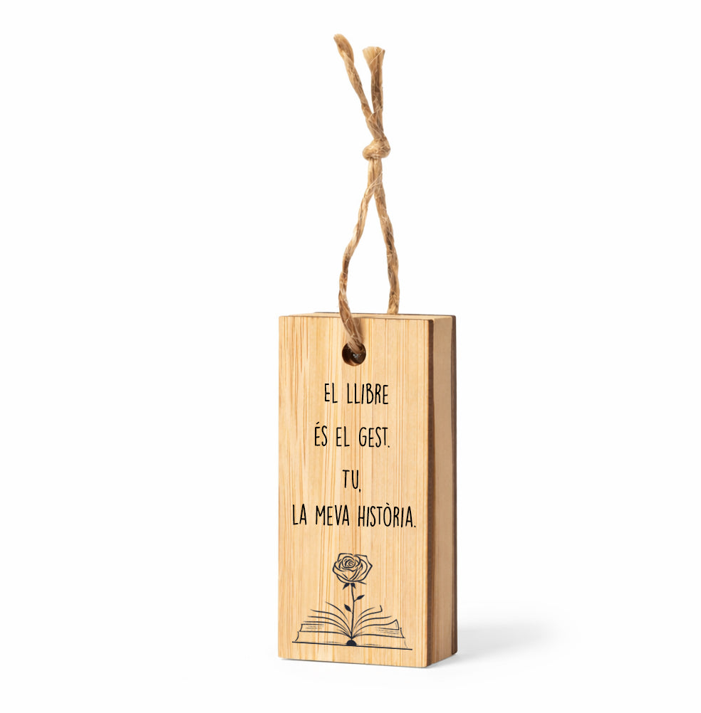 Bloc de notes adhesives de bambú Sant Jordi amb missatge