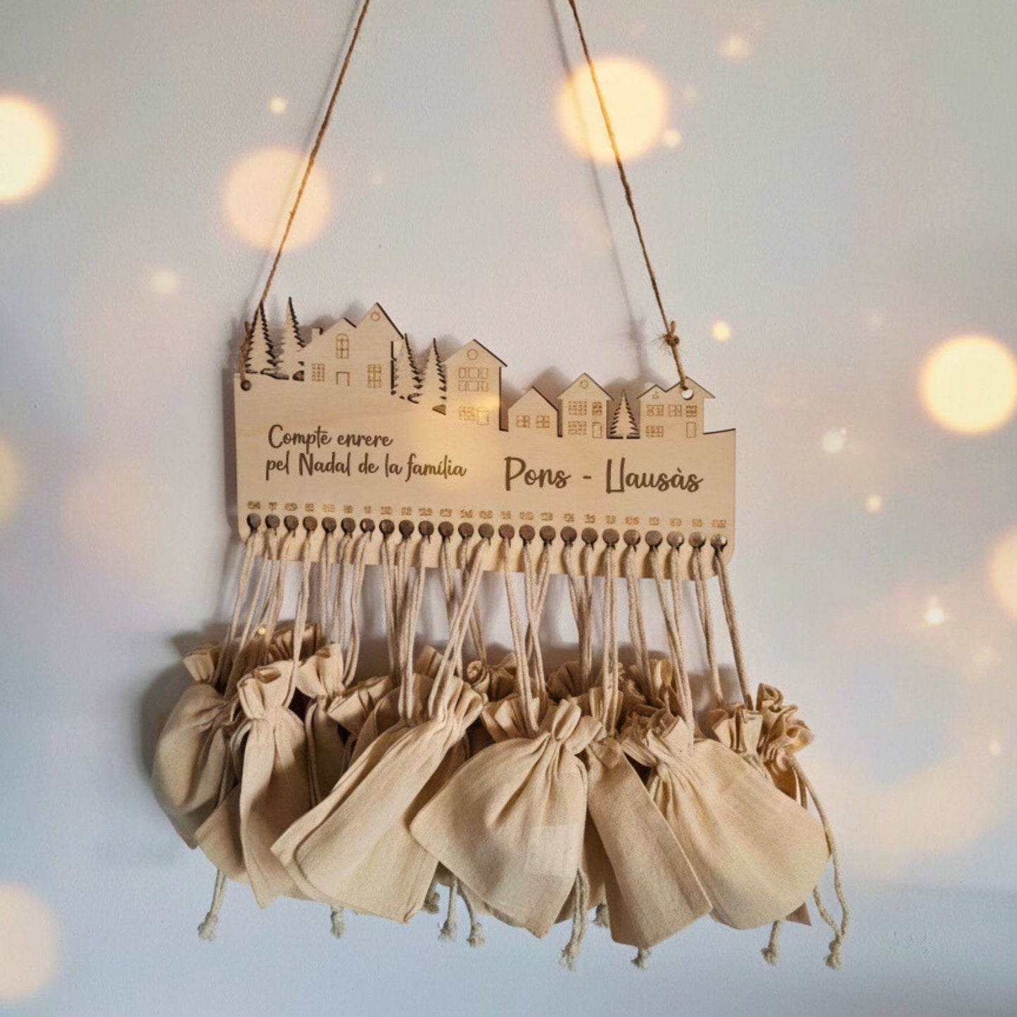 Calendari d'Advent de Fusta Poble de Nadal