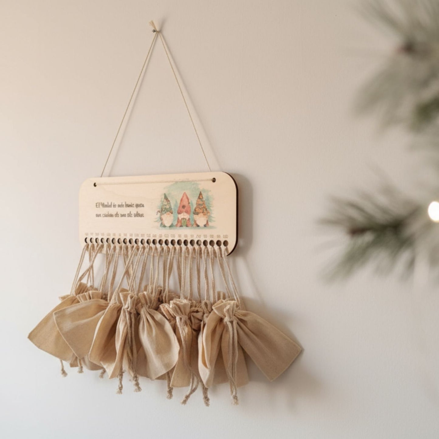 Calendari d'Advent de Fusta Imprès a Tot Color