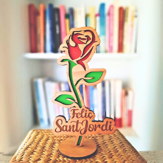 Rosa de Sant Jordi amb base