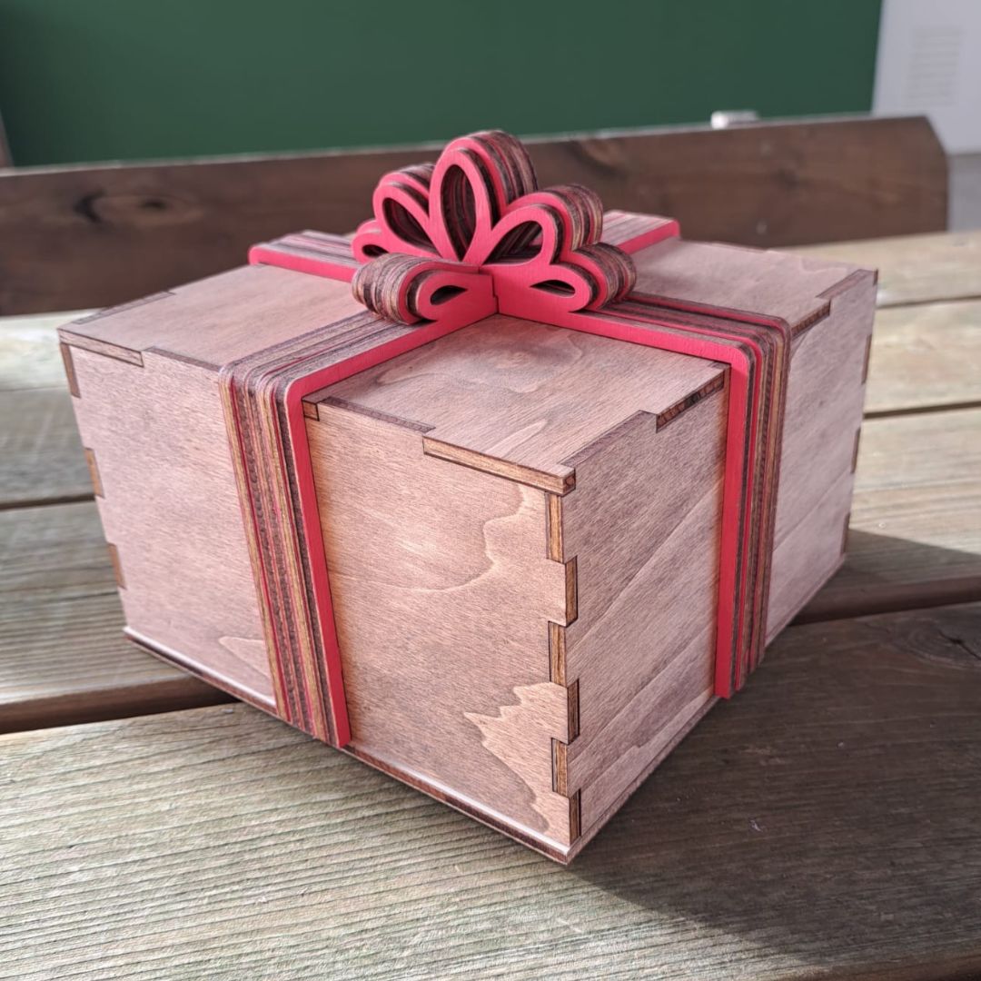 Caja de Regalo de Madera Natural