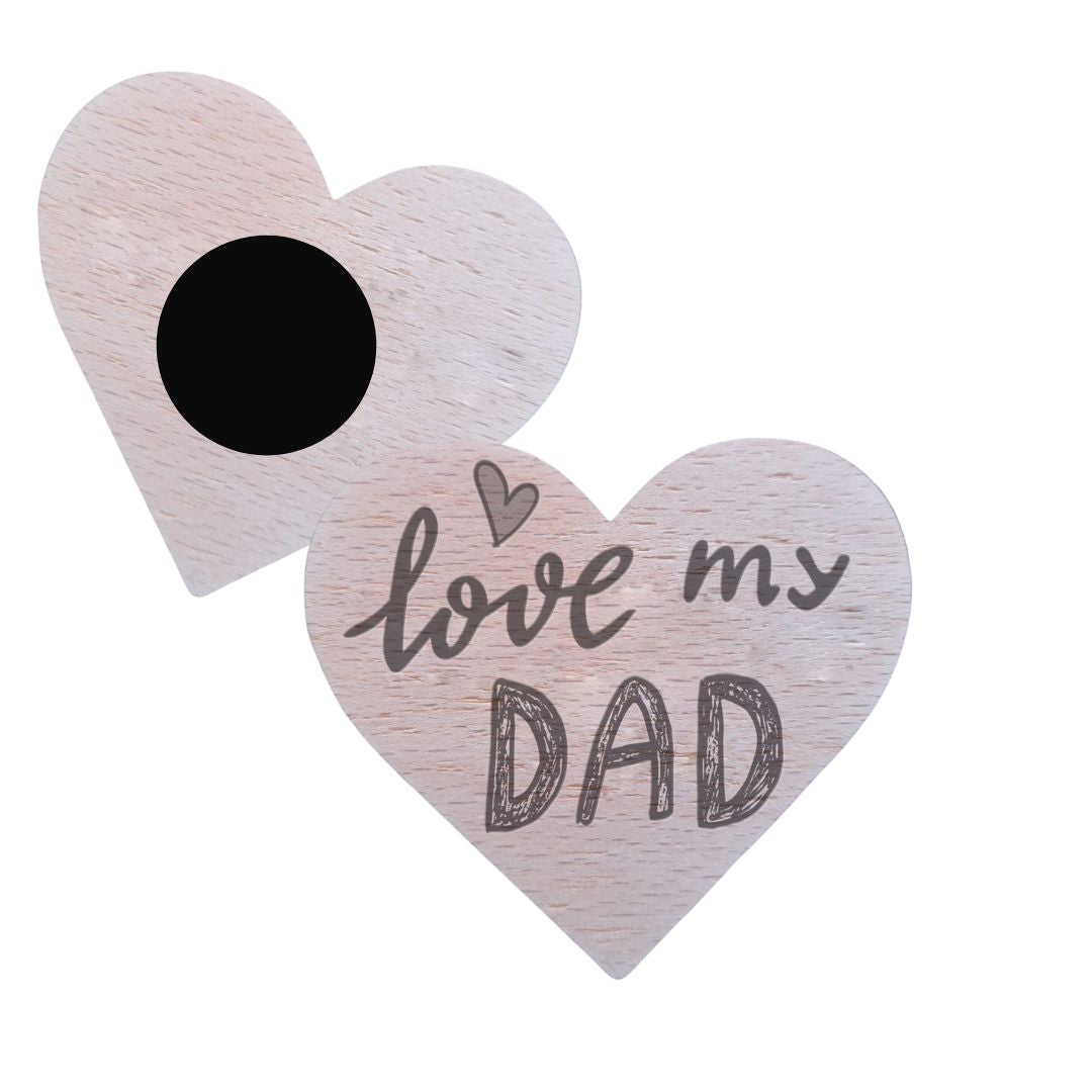 Imán de madera "Love my Dad"
