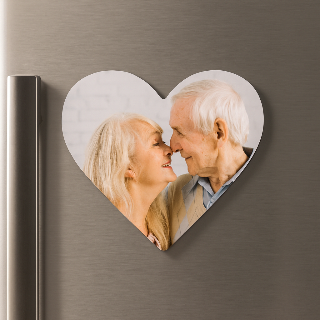 Imant de Fusta en forma de Cor Imprès