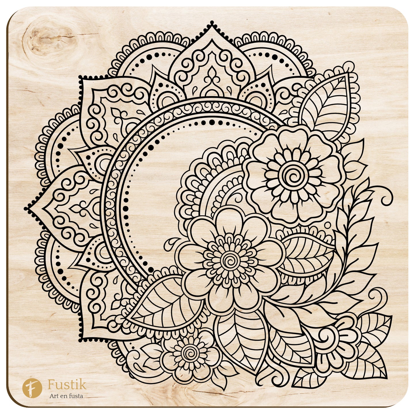 Mandala de Madera para Pintar – Alma Floral