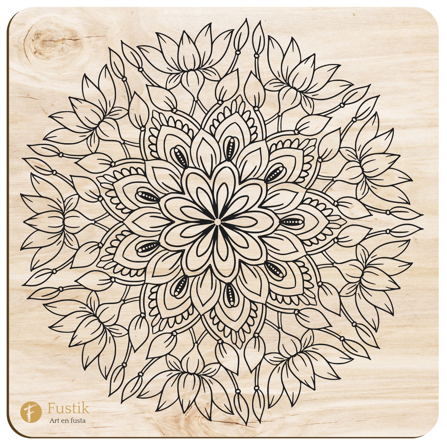 Mandala de Madera para Pintar – Alma Floral