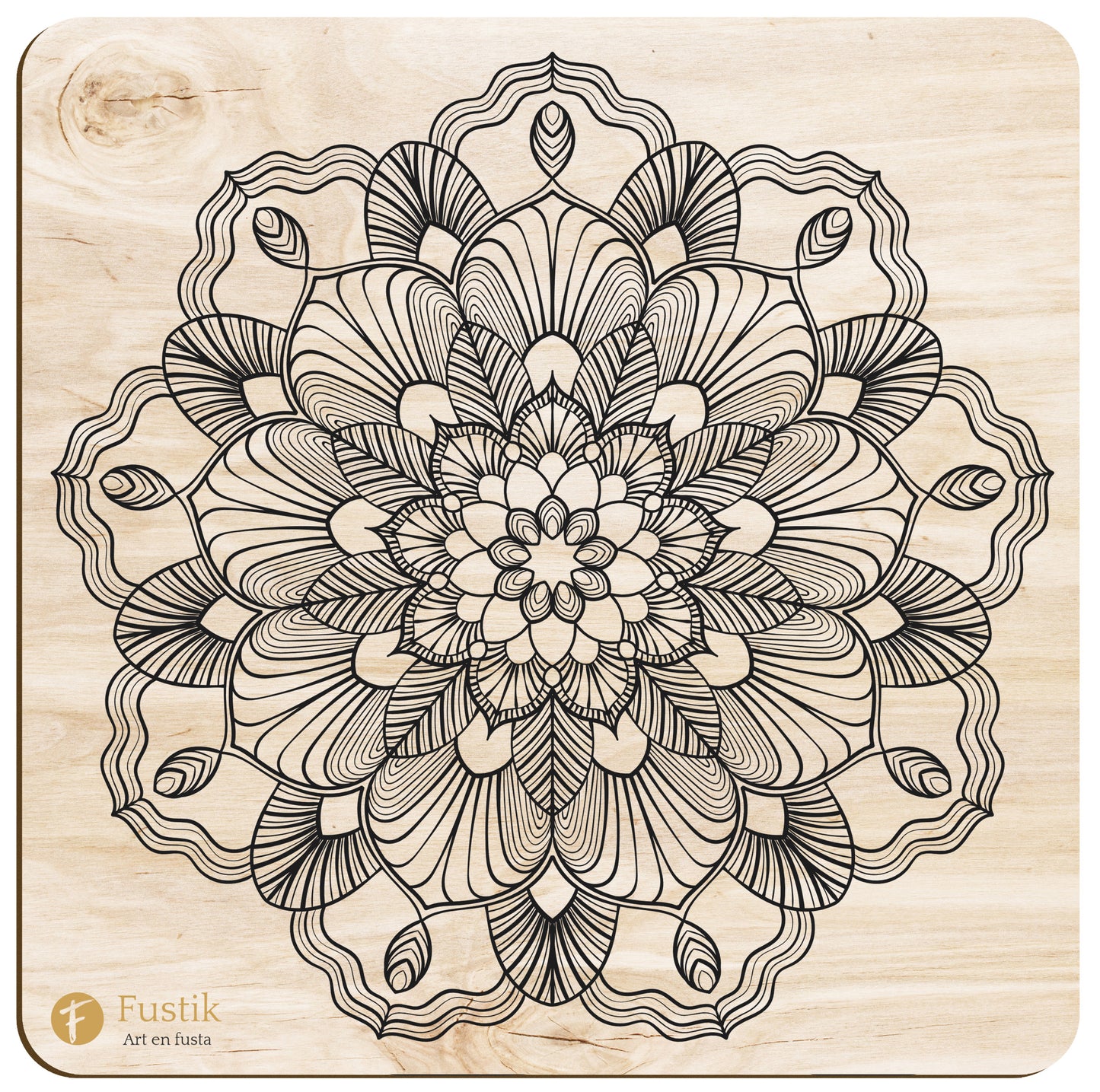 Mandala de Madera para Pintar – Alma Floral