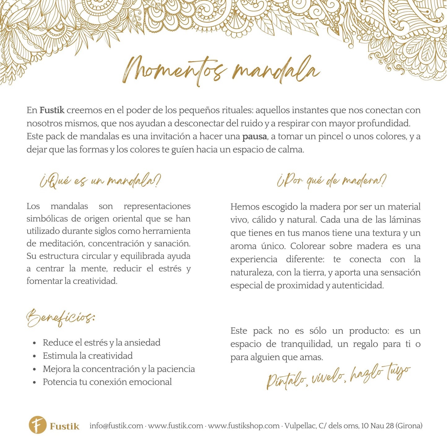 Mandala de Madera para Pintar – Alma Floral
