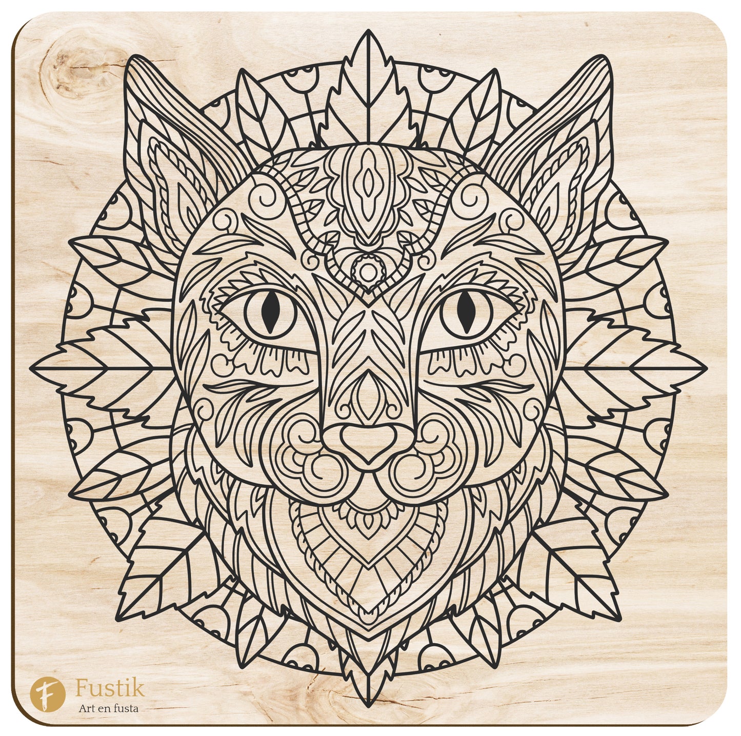 Mandala de Fusta per pintar - Ànima animal 