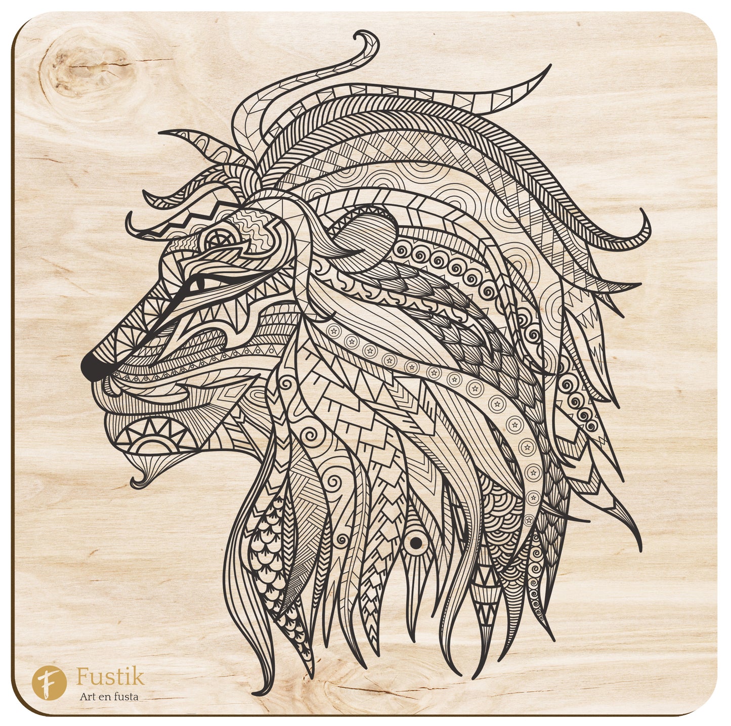 Mandala de Fusta per pintar - Ànima animal 