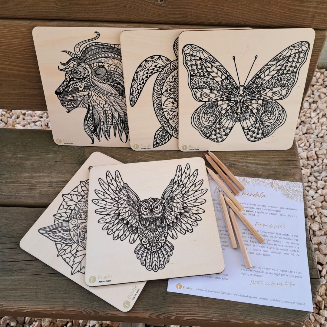 Mandala de Fusta per pintar - Ànima animal 