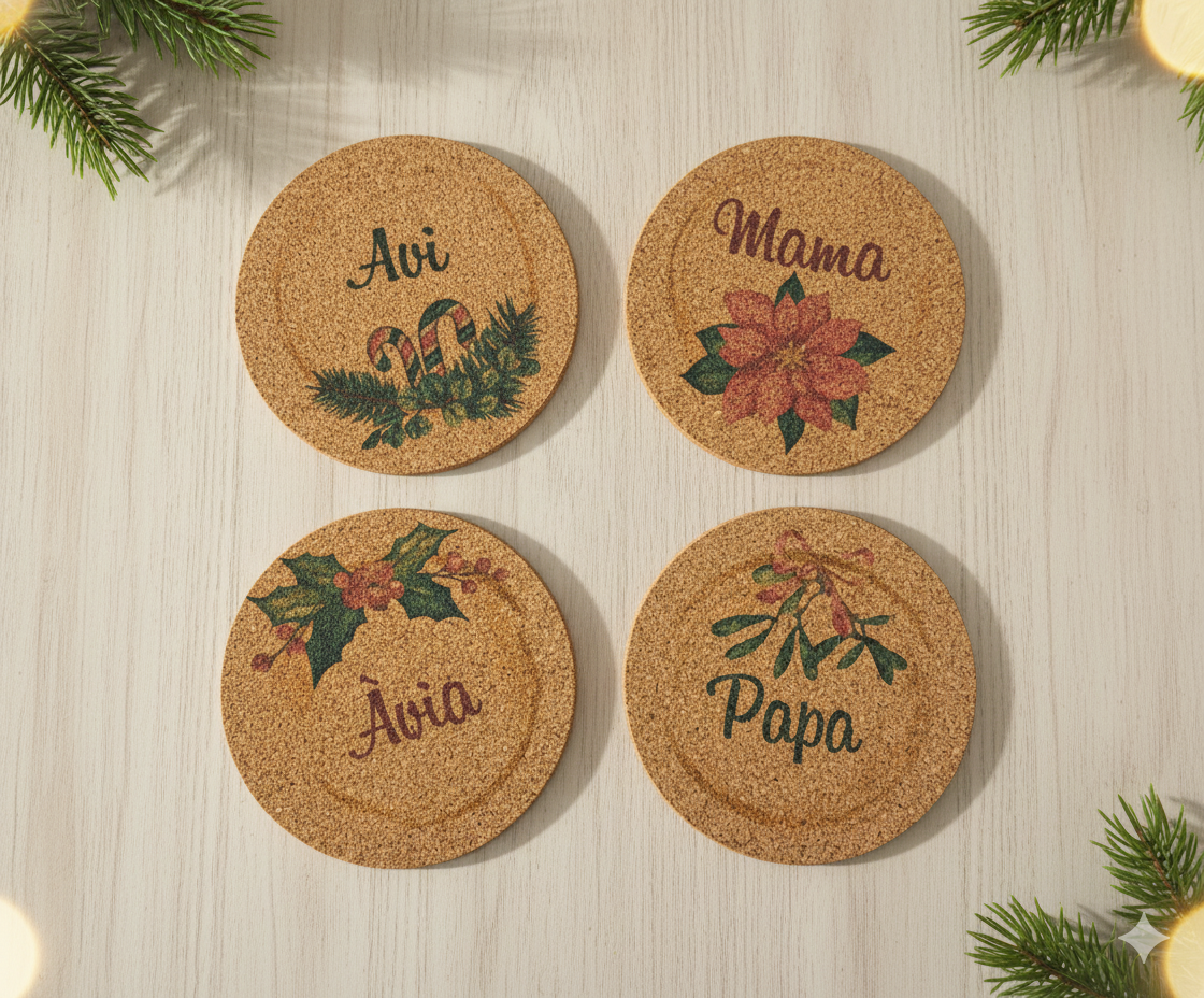 Posagots de suro Personalitzable per Nadal
