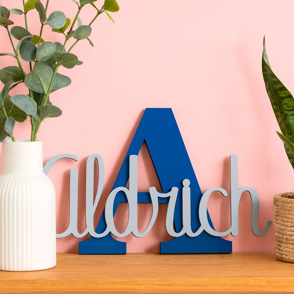 Inicial Personalitzada amb Nom de Fusta