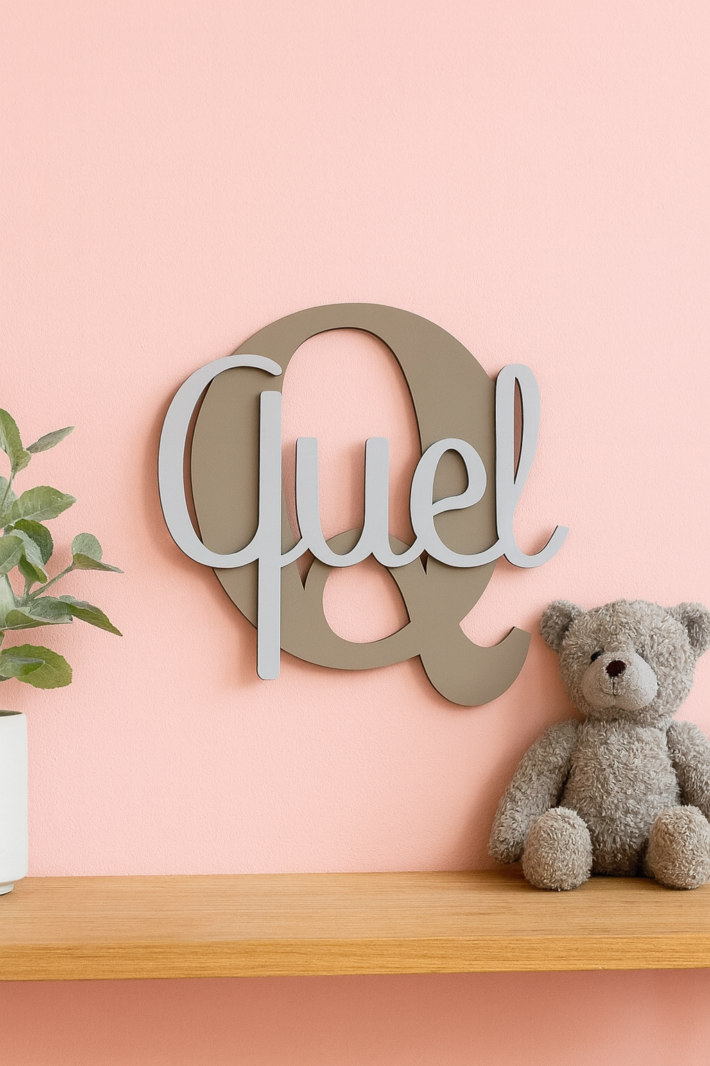 Inicial Personalitzada amb Nom de Fusta