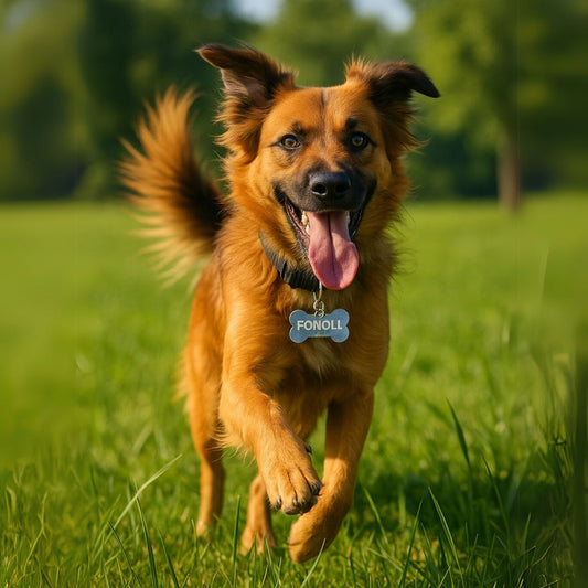 Xapa premium per a mascotes amb forma d'os