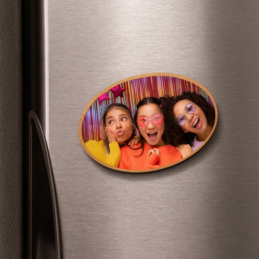 Imant de Fusta Ovalat Imprès Personalitzat