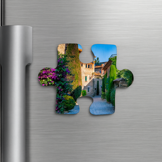 Imant de Fusta en Forma de  Puzle Imprès