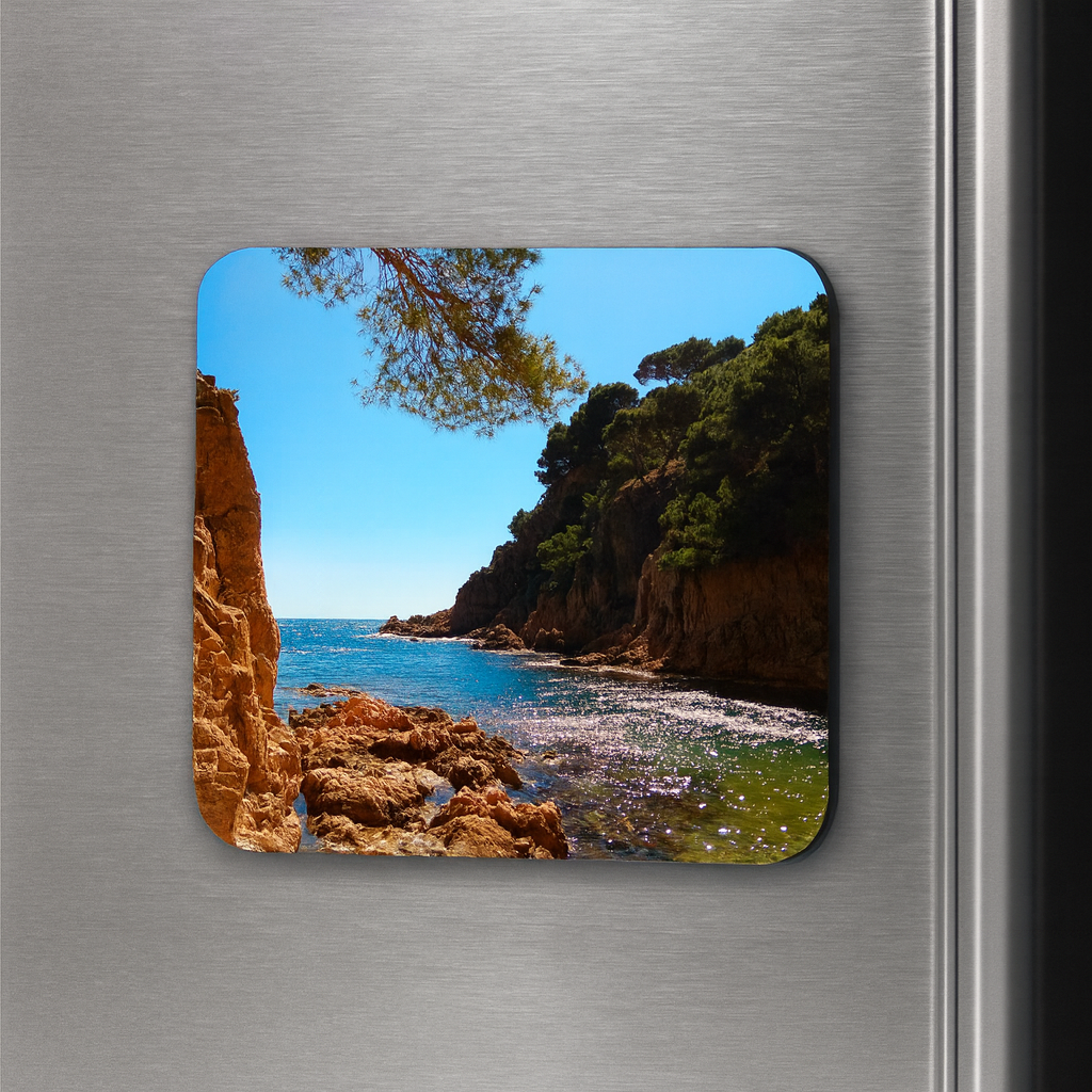 Imán de Madera Cuadrado Impreso Personalizado