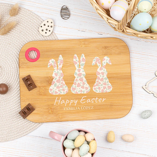 Tabla de madera para cortar alimentos con sujeción de goma y impresión directa a todo color