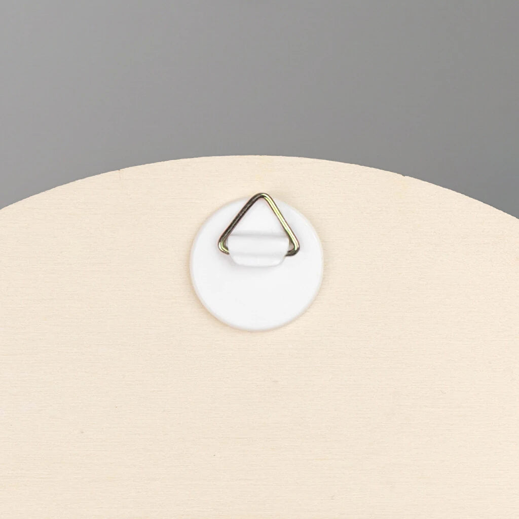 Colgador para llaves de madera en forma de media luna con 5 ganchos para colgar las llaves, personalizado con impresión directa a todo color y gancho trasero para colgarlo fácilmente